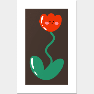 funny tulip smiling Posters and Art